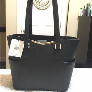Calvin Klein black and gold tote