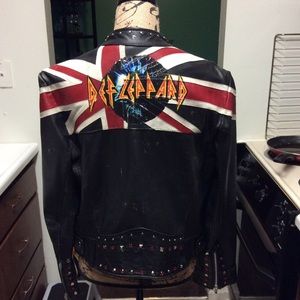 Def leppard  Leather Motorcycle  Jacket!