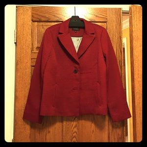 talbots red blazer size 12.