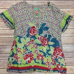 Johnny Was Silk Blouse Medium