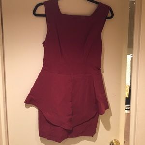 Deep red dress for cocktail attire