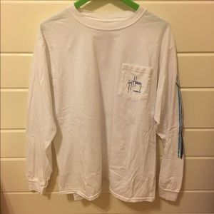 Long sleeve white Guy Harvey Tee