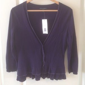 NWT banana republic ruffled cardigan!