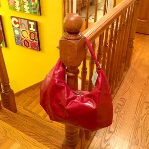 Red Hobo Purse - Shoulder Bag