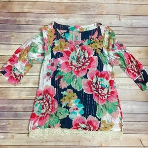 Silk Johnny Was Blouse Small