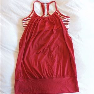 Lululemon Red No Limits tank, Size 8