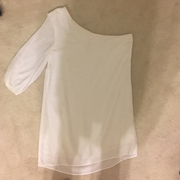 White dress one sleeve