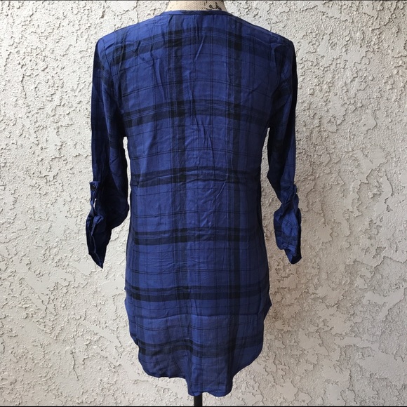 🎉Restocked🎉NAVY LACE UP FLANNEL - Picture 2 of 3