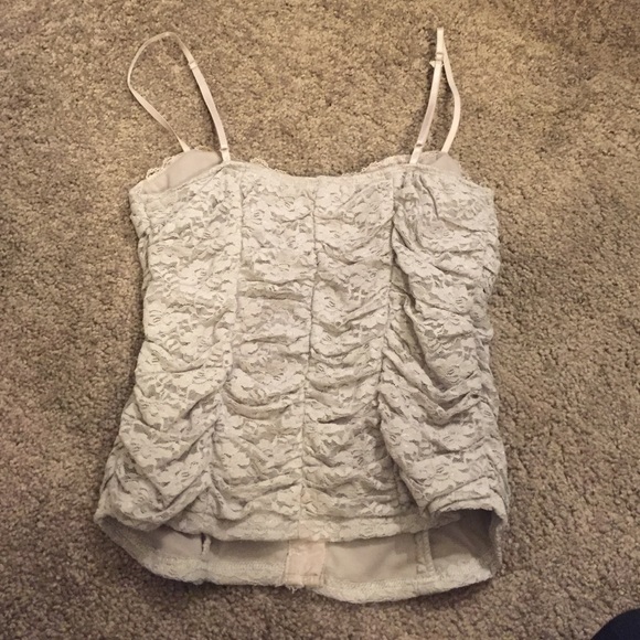 Taupe Spaghetti Strap Blouse - Picture 3 of 3