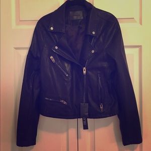 Vegan Leather Moto Jacket