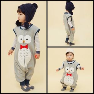 🎉HP🎉 Gray Fleece Owl Sleep Sack