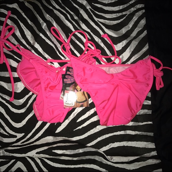 Chica Rica BNWT Jelly Side Tie Scrunch Bottom - Picture 3 of 3