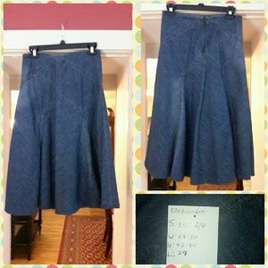 Travel smith jean skirt