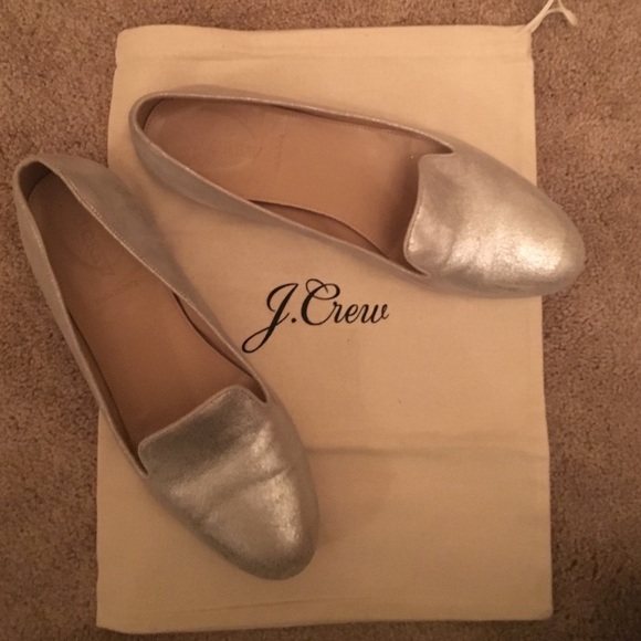 J CREW SILVER FLATS