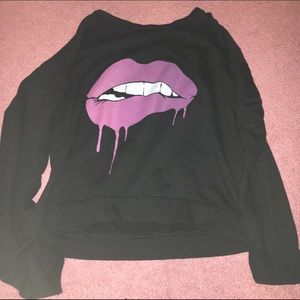 Lip Bite Long Sleeve T-Shirt