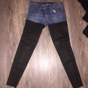 R13 Leather Denim Jeans 🔥