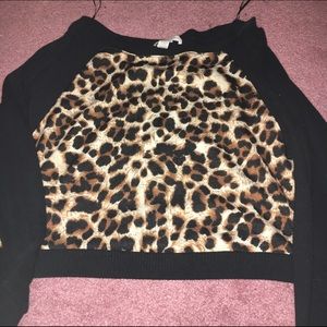 Cheetah Long Sleeve Crop Top