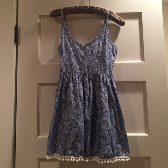 Blue paisley print dress worn once