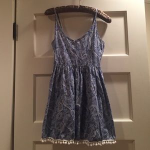 Blue paisley print dress worn once