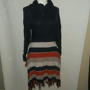 Hippie Boho Style Sweater Dress