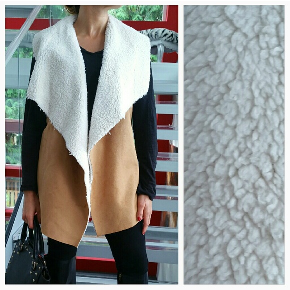 💋POSHFEST 2016 HP💋Faux suede and shearling vest - Picture 3 of 4