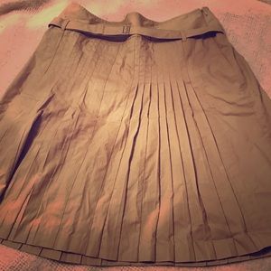 Ann Taylor LOFT  tan/khaki belted skirt