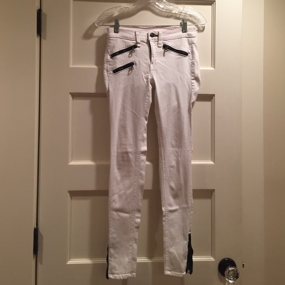 White jeans with zipper!  Never worn
