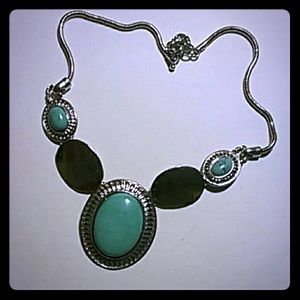 Silver  Tone Turquoise   Necklace