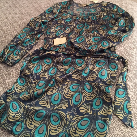 NEW Jonathan Martin Printed Long Sleeve Dress