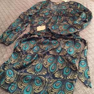 NEW Jonathan Martin Printed Long Sleeve Dress
