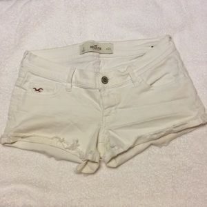 White Jean shorts