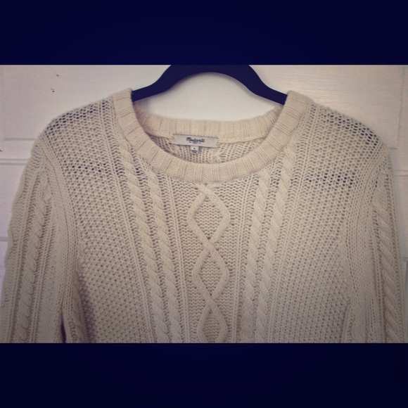 Madewell Cable knit crew neck sweater