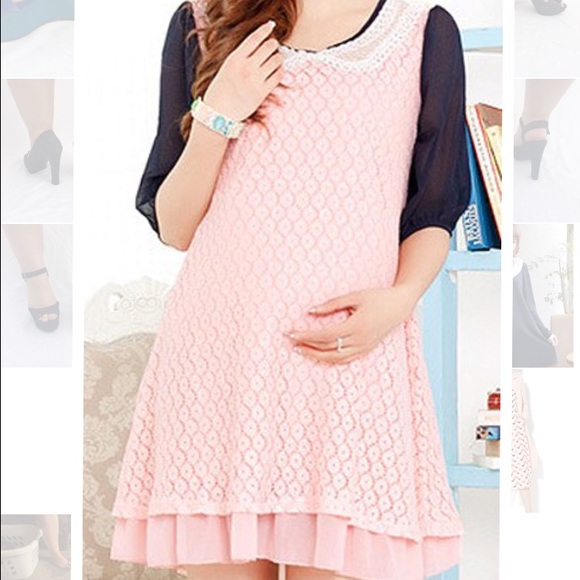 🔴SOLD🔴Pink Peter Pan Collar Dress