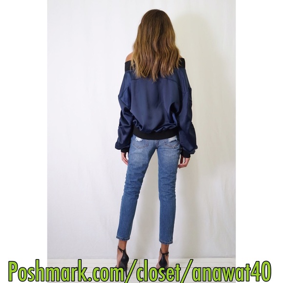 HP Interstellar Off Shoulder Bomber Jacket - Picture 3 of 4