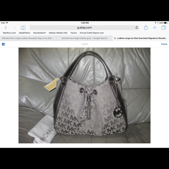 ISO Michael Kors Large Ludlow ice slate handbag - Picture 1 of 1