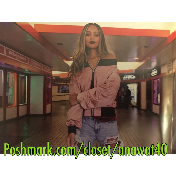 HP Interstellar Off Shoulder Bomber Jacket - Picture 2 of 4