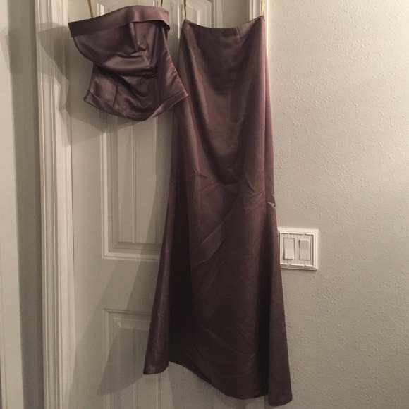 Mocha/Champagne color party dress