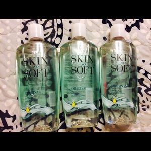 Three Avon skin so soft original bath oil 16.9