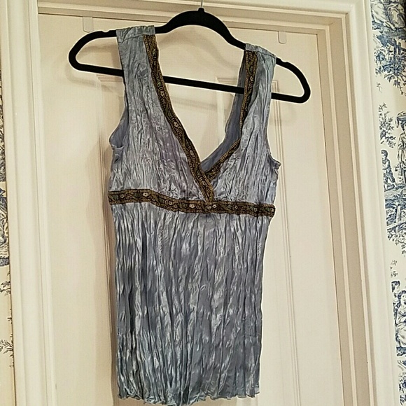Cute evening tank top, crinkle satin,