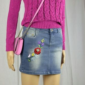 Denim mini skirt