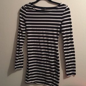 Black and white stripped dress