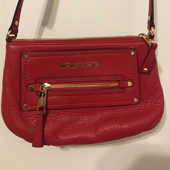 Red Michael Kors satchel