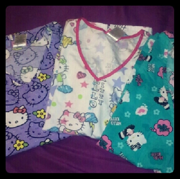 Hello kitty scrub tops (all three included)