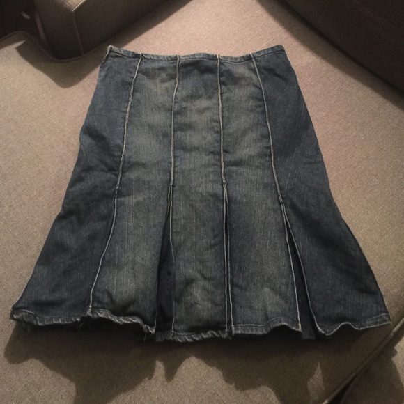 Arden B Denim Pleated Skirt