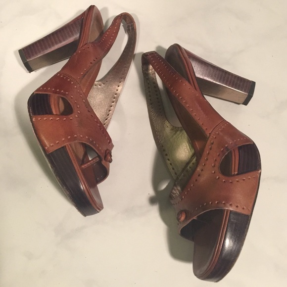 Diane von Furstenberg Shoes - DVF brown leather heels