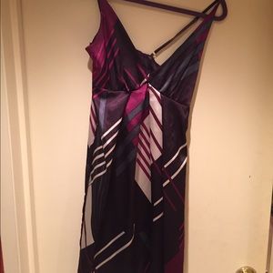 bebe purple silk dress