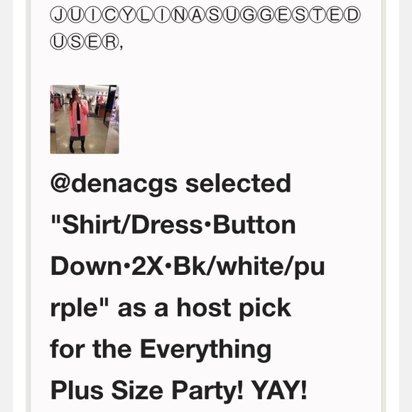 🎉HP🎉Shirt/Dress•Button Down•2X•Bk/white/purple - Picture 4 of 4