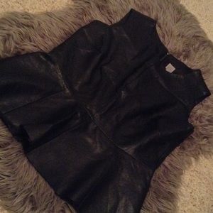 Peplum ALEXANDER WANG Faux Leather Top