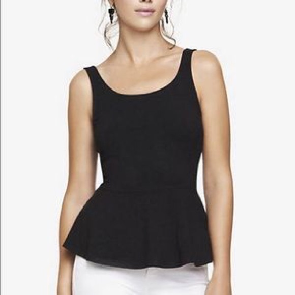 NWT Express Peplum Top - Black