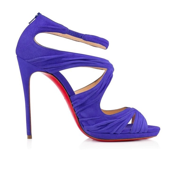 Christian Louboutin Kashou Pervenche Suede Pumps - Picture 2 of 4